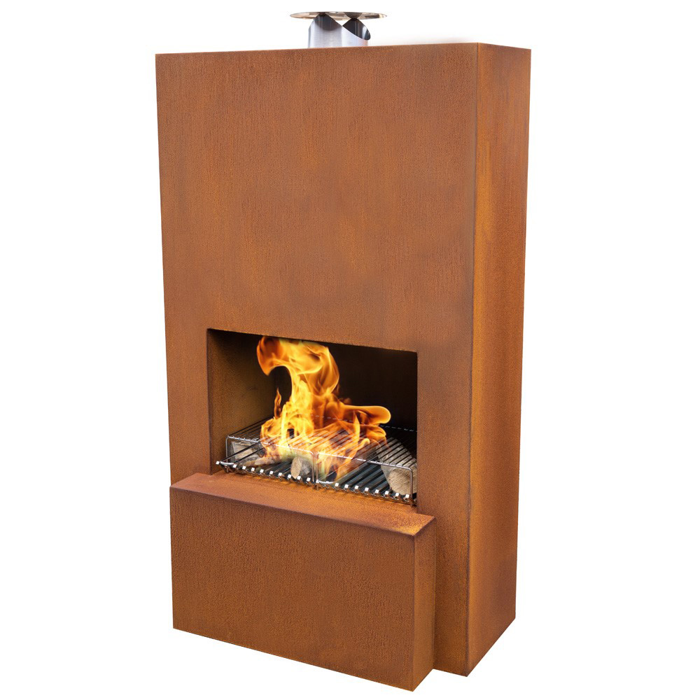 GardenMaxX Outdoor-Fireplace Pinacate Corten - Woodbox Edition - Image 5